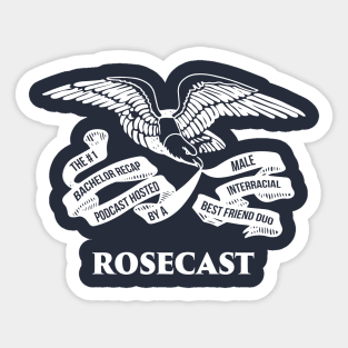 Rosecast Iowa Flag (White) Sticker